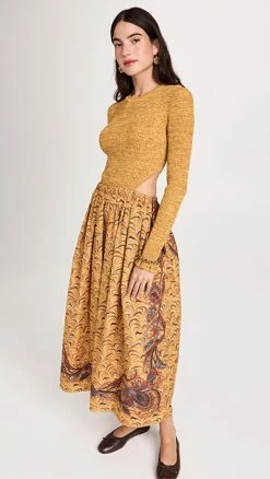 Budget ???? Ulla Johnson Marcellina ???? Dress Tiger's Eye ????