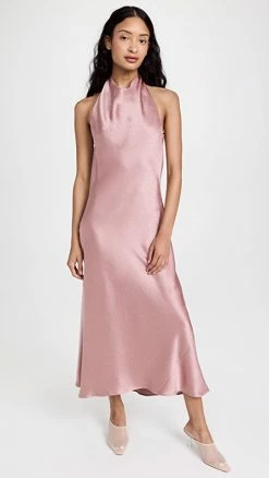 Budget ???? Vince Halter Cowl Neck ???? Dress Petal Quartz ????