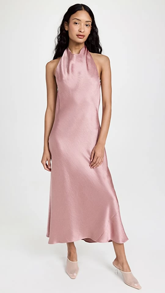 Budget ???? Vince Halter Cowl Neck ???? Dress Petal Quartz ???? 1 Budget ???? Vince Halter Cowl Neck ???? Dress Petal Quartz ????