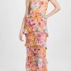 Cheap ✔️ WAYF With Love Tiered Maxi ???? Dress Pink Hibiscus ????