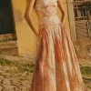 Hot Sale ???? Zimmermann Anneke Cutout Long ???? Dress Orange Paisley ????
