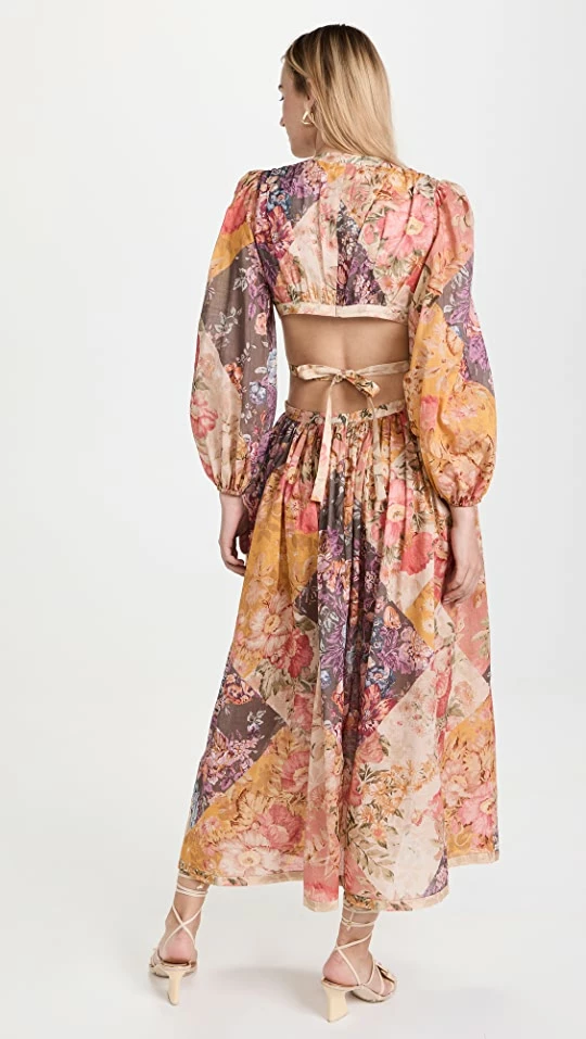 Outlet ???? Zimmermann Pattie Patchwork Long ???? Dress Patch Floral ???? 2 Outlet ???? Zimmermann Pattie Patchwork Long ???? Dress Patch Floral ???? - Image 2