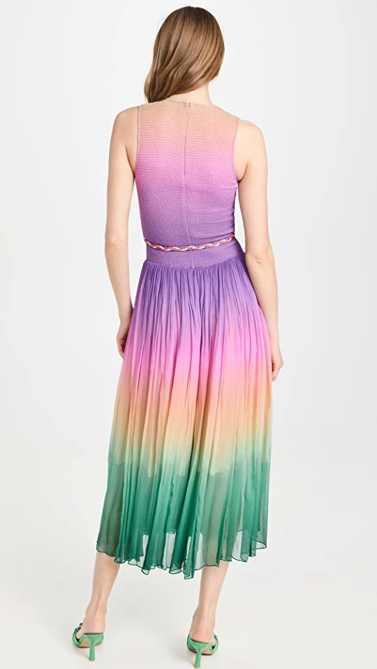 Wholesale ???? Zimmermann Cira Shirred Midi ???? Dress Green Purple Ombre ⭐ 2 Wholesale ???? Zimmermann Cira Shirred Midi ???? Dress Green Purple Ombre ⭐ - Image 2